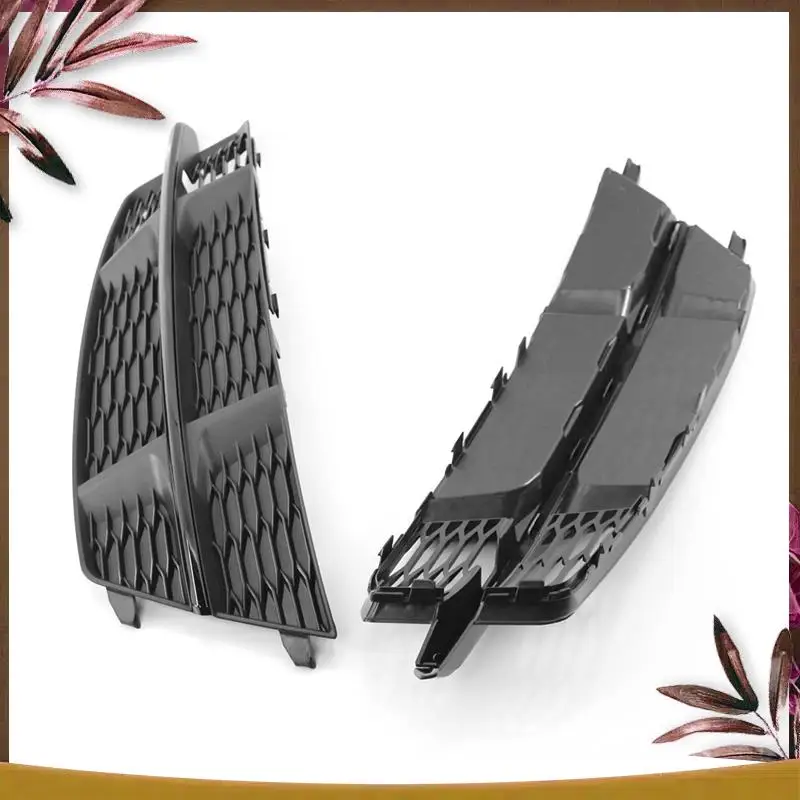 

AB59-1Pair Car Front Bumper Fog Light Grille Cover 4G0807682AN 4G0807681AN For 2018 A6L C7 2014-2018 Racing Lower Grills