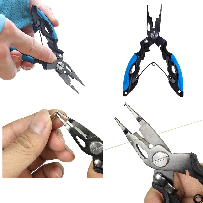 New Multifunctional Fishing Pliers Accessories 420 Stainless Steel Body Scissors Line Cutter Hooks Remover Outdoor Fishing Tools