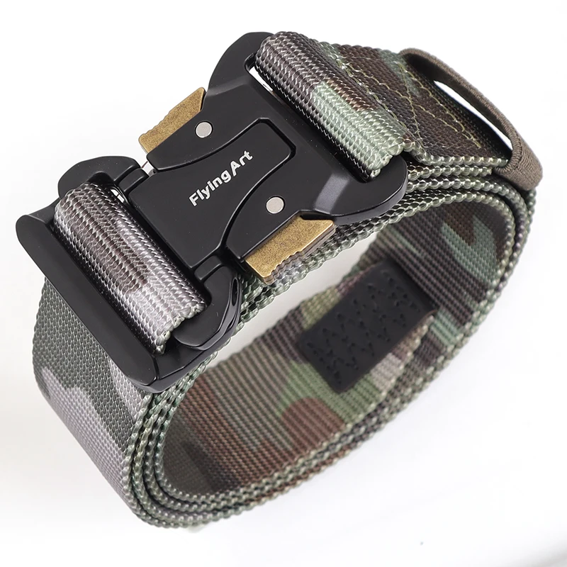 Army Outdoor Hunting Tactical Multifunctional Belt For men Combat Alloy Buckle High Quality Marine Corps Canvas Nylon Men's