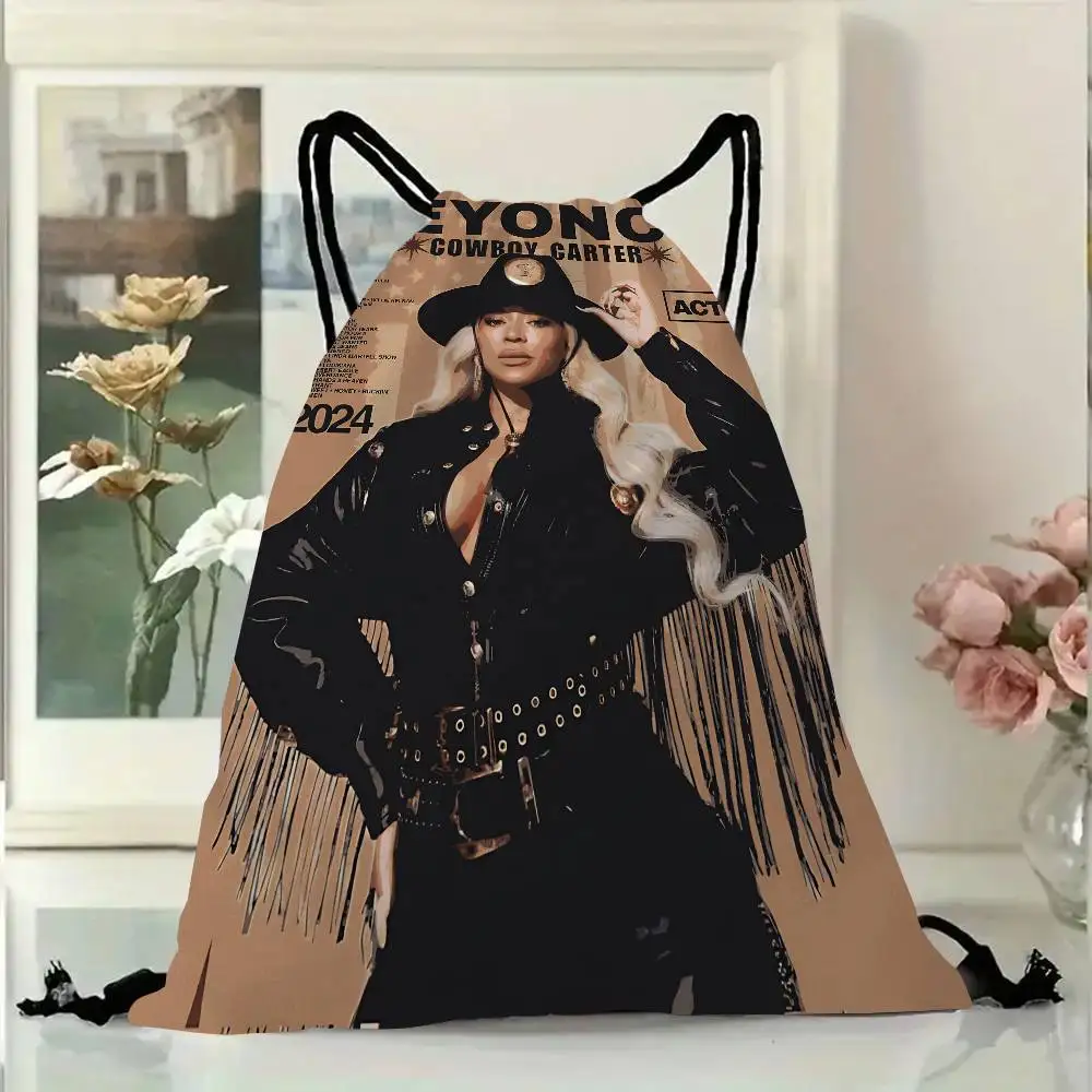 الكلاسيكية الشعبية ستار بي بيونسيه فتاة جميلة الرباط على ظهره حقيبة رياضية لصالة الألعاب الرياضية لحقيبة الظهر الرباط شخصية #5