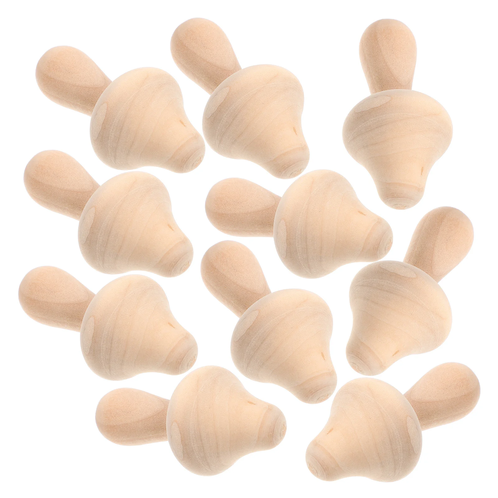 

10pcs Wooden Mushroom Models Unfinished Blank Set For Painting Diy Graffiti Ornament Home Desktop Decor Handicraft Sewing