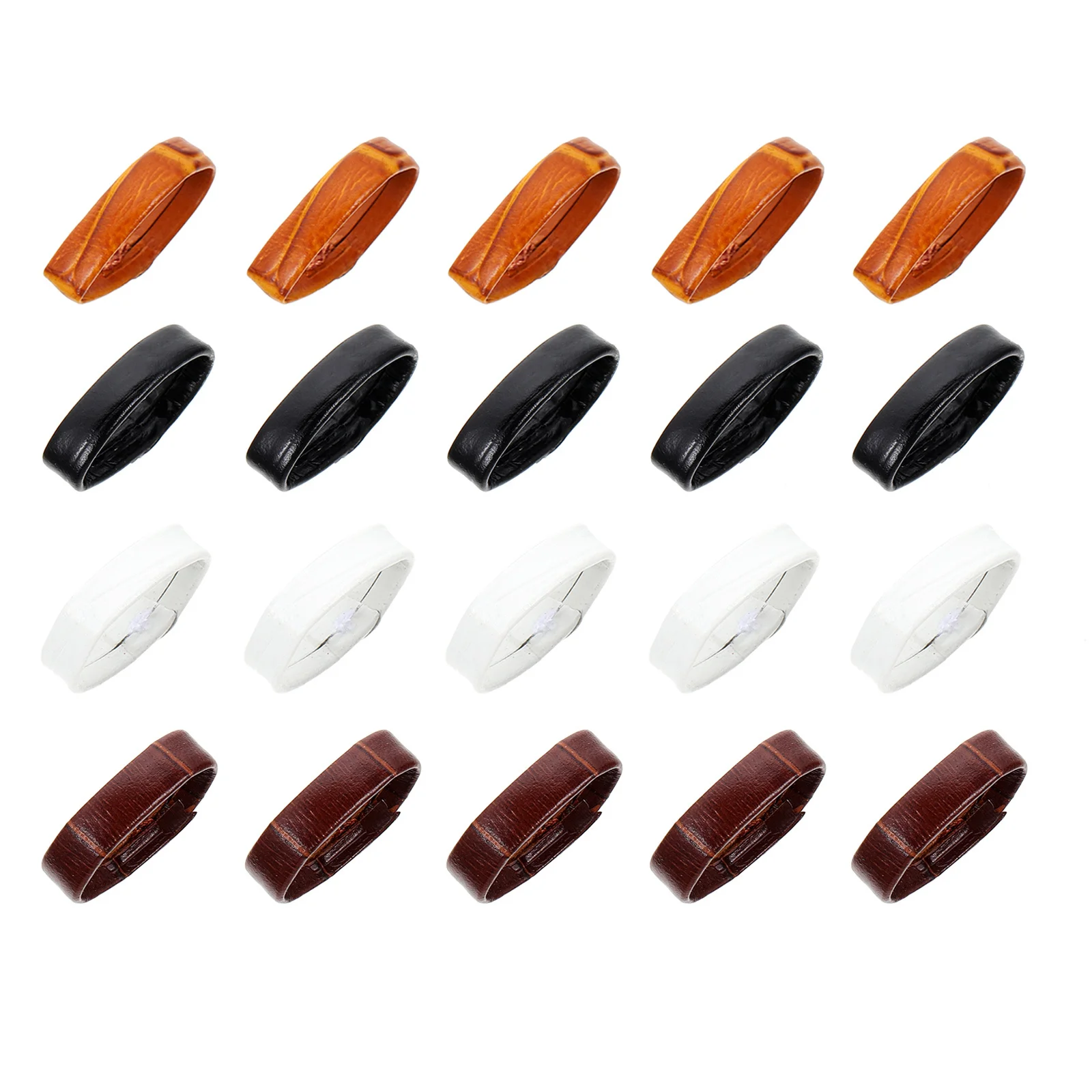 20pcs Strap Loops Replacement Watch Band Rings Smooth Surface Watch Parts Retainer Clips Holders For Watchbands