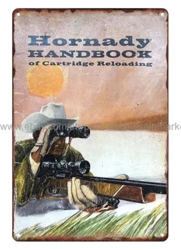 1968 HORNADYF CARTRIDGE RELOADING metal tin sign nostalgic  outdoor wall art sign