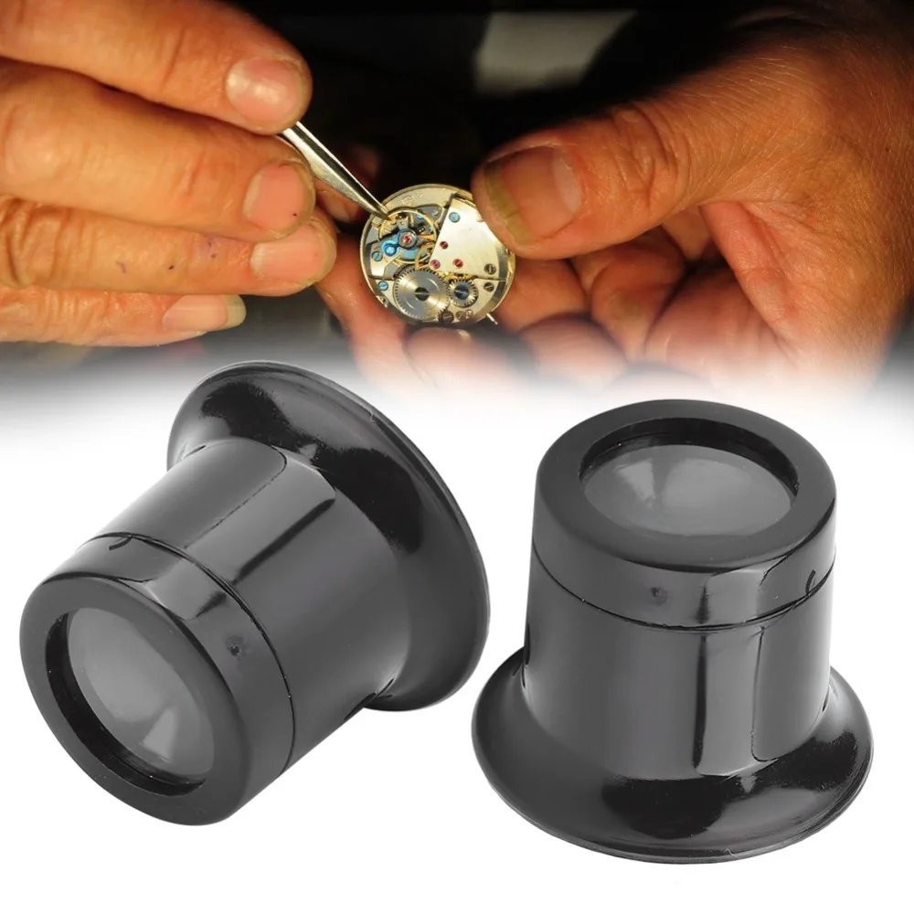 2Pcs 10X Magnification Watch Magnifying Eye Glasses 5X Magnification 3X Magnification Watch Repair Loupe Watch Repair Magnifier