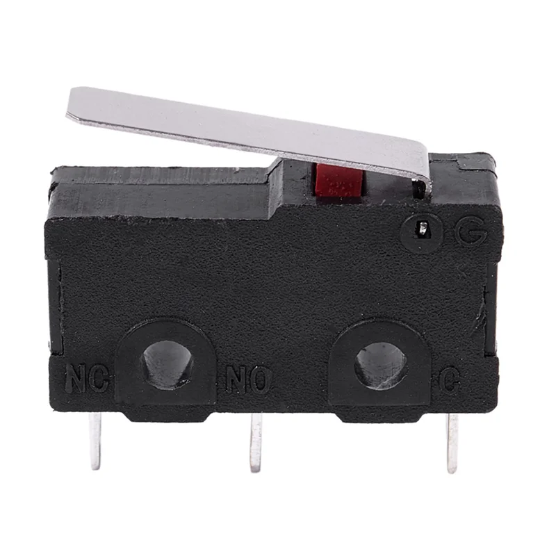 B50B-80Pcs AC 125V 250V 5A SPDT Micro interruptor de limite de plástico momentâneo de 3 pinos preto + prata