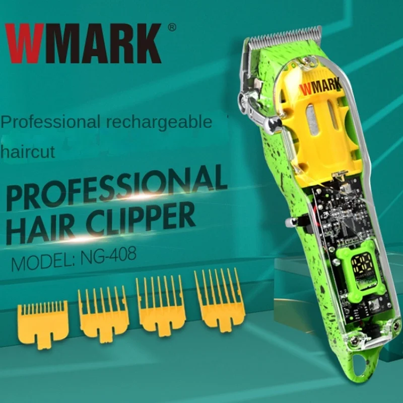 WMARK Hot Selling Transparent Hairdresser Oil Head Electric Pusher NG-408 Charging Pusher Hair Salon