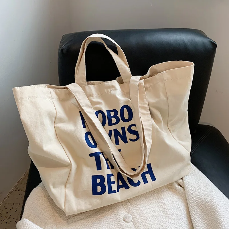 Bolsa de ombro de grande capacidade feminina, estilo Ins, versão coreana, viajante japonês, compras com vento preguiçoso, verão