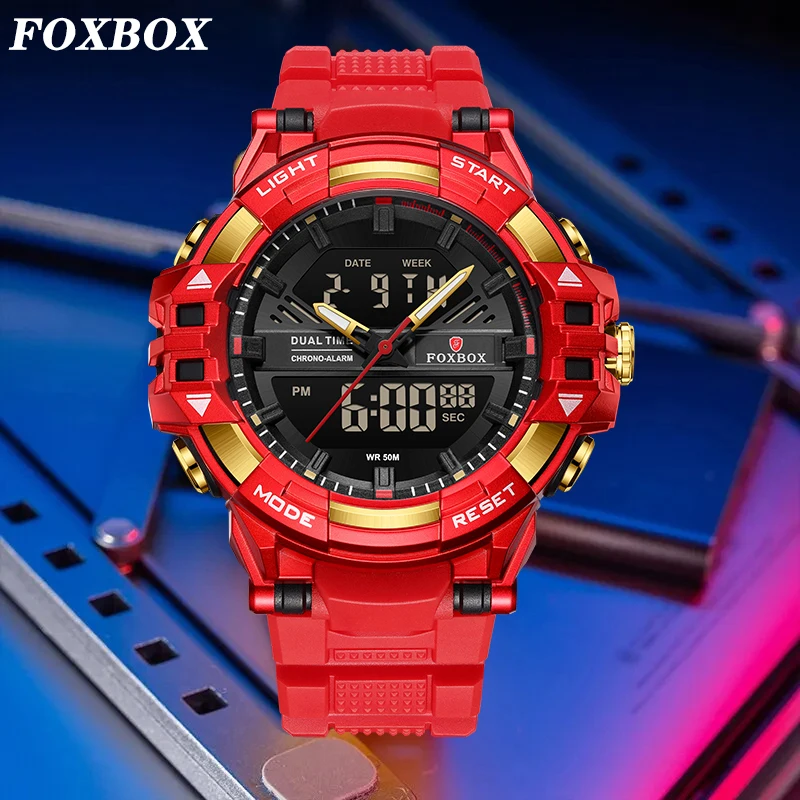 LIGE Casual Sports Electronic Man Watch Fashion Business Digital Watches for Men Silicone Alarm Luminous Waterproof Wristwatches