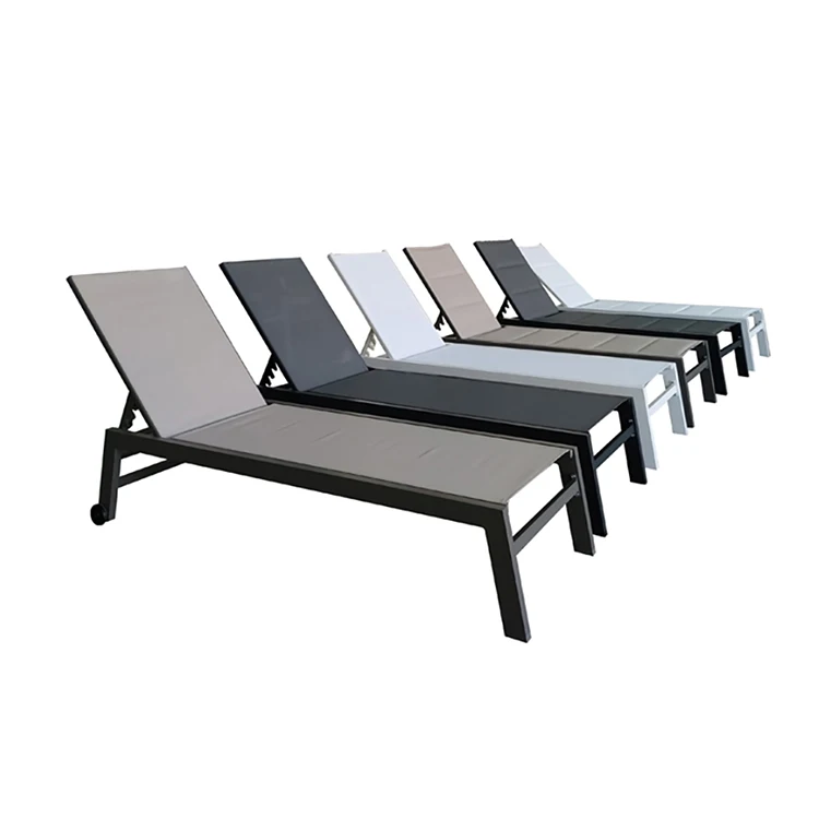 Modern Design Outdoor Aluminum Pool Furniture Hotel Garden Sun Bed Lounger Beach Or Marine Chair For Villa Home Or Hotel Use