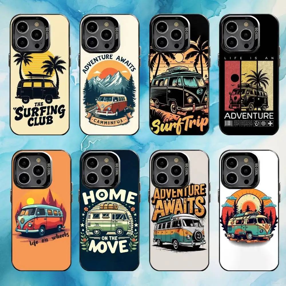 

Adventure Awaits Phone Case For iPhone17,16,15,14,13,12,11 Plus,Pro Max Black Candy Matte Shockproof Cover