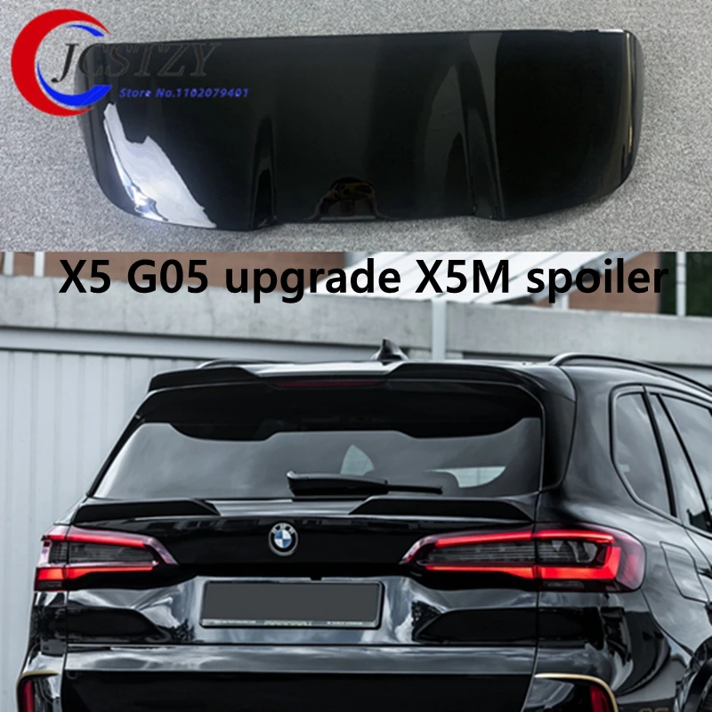 High Quality ABS Black Rear Trunk Lip Spoiler Top Wing FOR BMW X5 G05 Upgrade X5M Style Spoiler 2018-2021