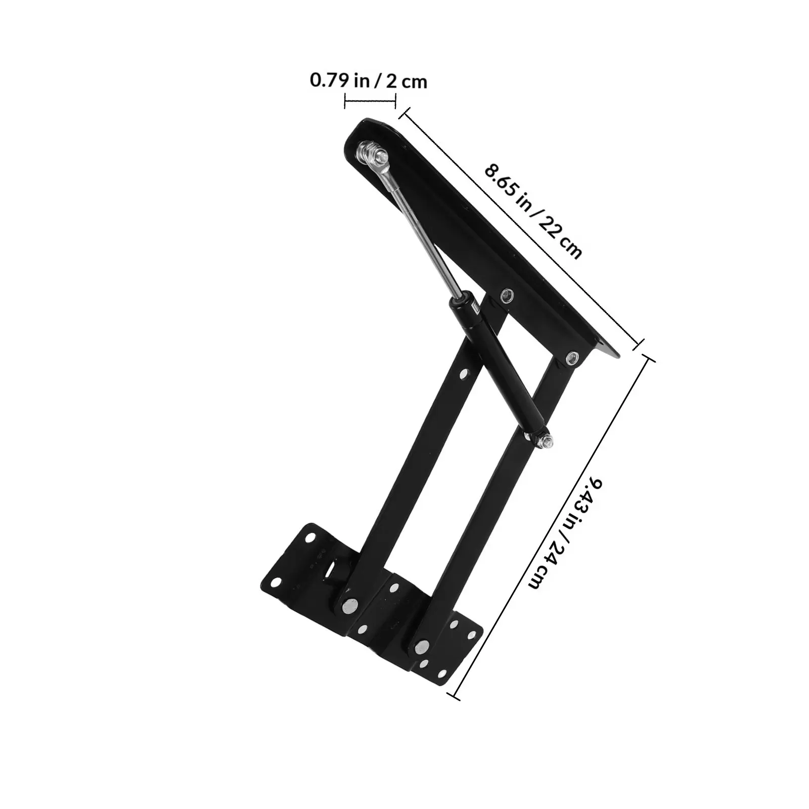 2Pcs Folding Hydraulic Lift Mechanism for Coffee Table Dining Table Heavy Duty Cold Rolled Steel Smooth Lifting Furniture