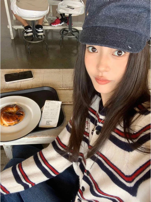 Thumbnail 3 - #82 Latest Striped Knit Sweaters Offers