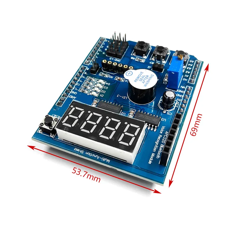Multi-Function Shield ProtoShield Multi-functional Expansion Board Sensor Shield Module witn Four Digital Display for Arduino