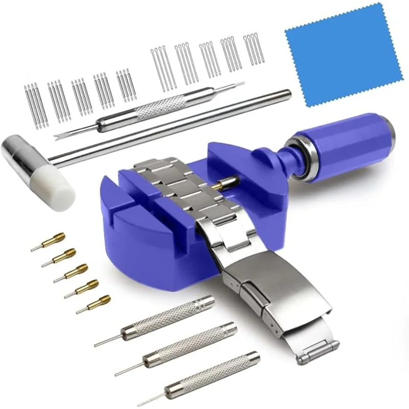 52pcs Metal Watch Strap Removal Tool Kit Set Adjustment Needle Tools  for Repair Disassembly Installation Adjusting Watch Strap