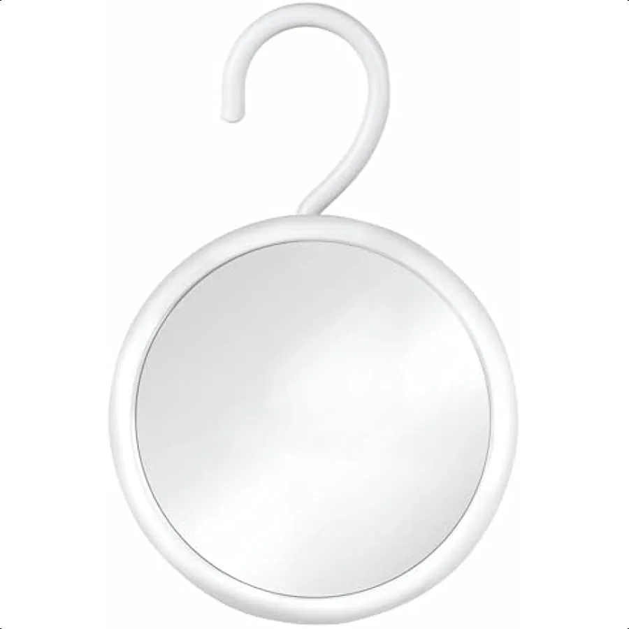 

Hangable Round Fogless Shower Shaving Mirror with 360° Swivel Rotatable Hook for Hanging and Bonus AntiFog Spray Anti Fog and S