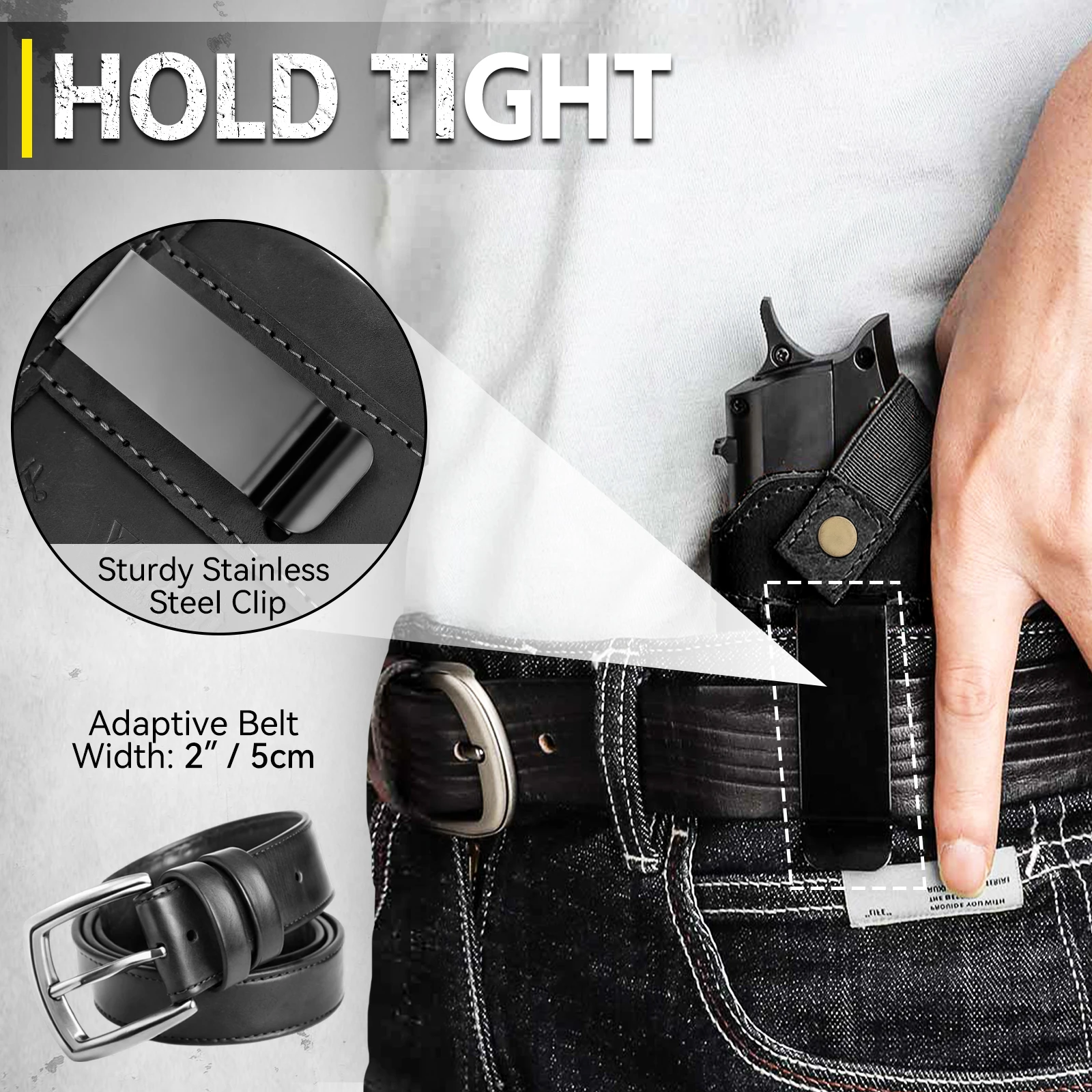 2025 IWB/OWB Leather Holster for Glock 17/19/23/26/42/43X, Taurus G2/G2C/G3C, Concealed Carry Gun for Most Size Pistols Compact 3