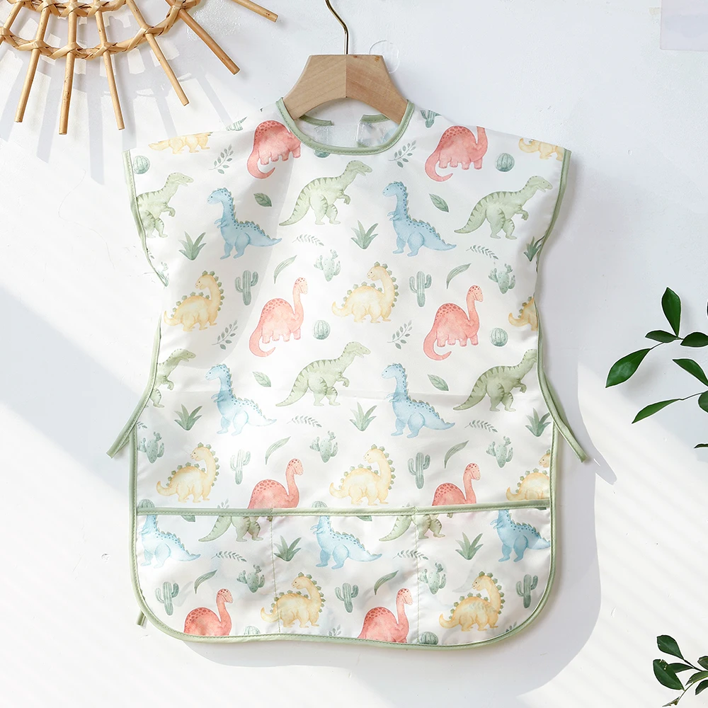 HappyFlute New Print 42*49CM Super Waterproof&Dirtyproof 3-7Years Old Children Multi-Scenario Use Short-gleeved Painting Smock