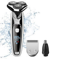 Hatteker Men's Electric Shaver Multifunction 3-in-1 Nasal Hair Trimmer Washable Beard Razor  USB Chargeable New Model RSCW-9598A