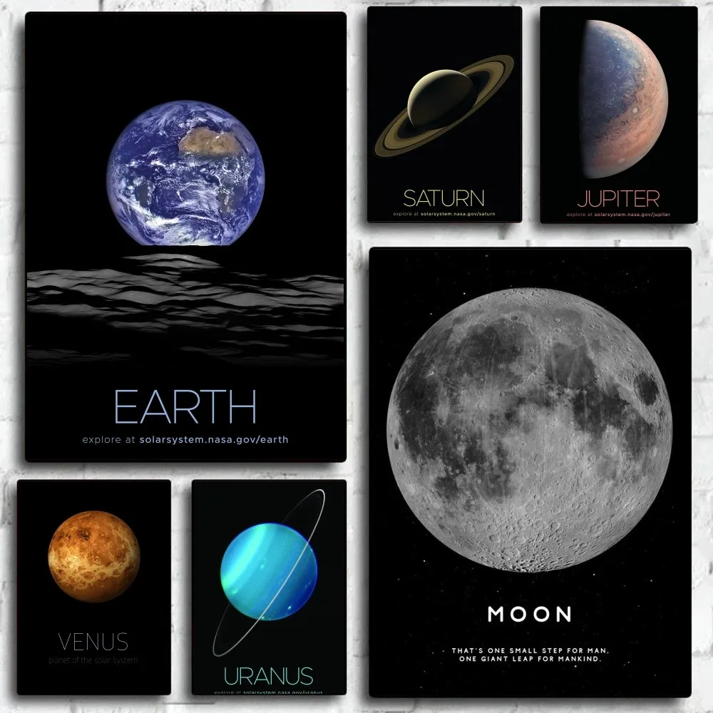 

Плакат с космическими планетами для дома, гостиной, спальни, бара, кафе, художественный декор