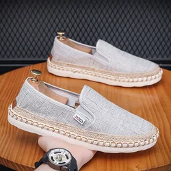 Summer New Men Casual Loafers Classic Flat Men Shoes Solid Color Shoes Fashion Slip on Footwear Male Plimsolls Zapatillas Hombre