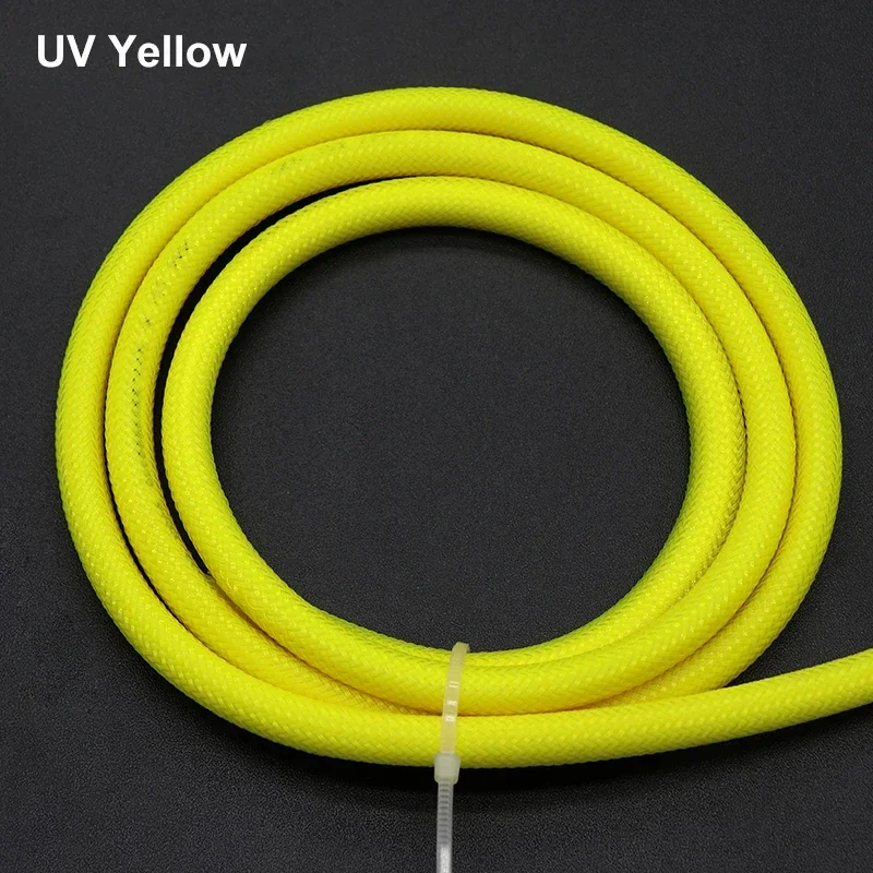 1~50m Yellow PET Braid Sleeve 2/4/6/8/10/12/14/16/20/25/30mm High Density Protect Snake Skin Wrap Sheath For Electric Cables