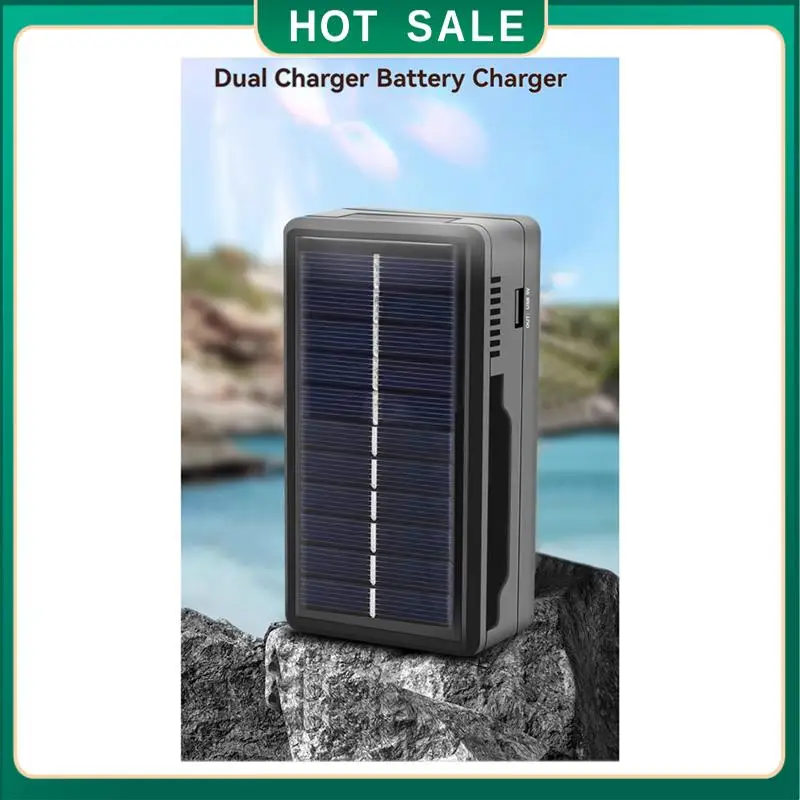 My Home Solar Battery Charger 2 Slot Battery Charger Powerbank Case Lithium Battery Charging Bank Shell For 18650 21700 Battery