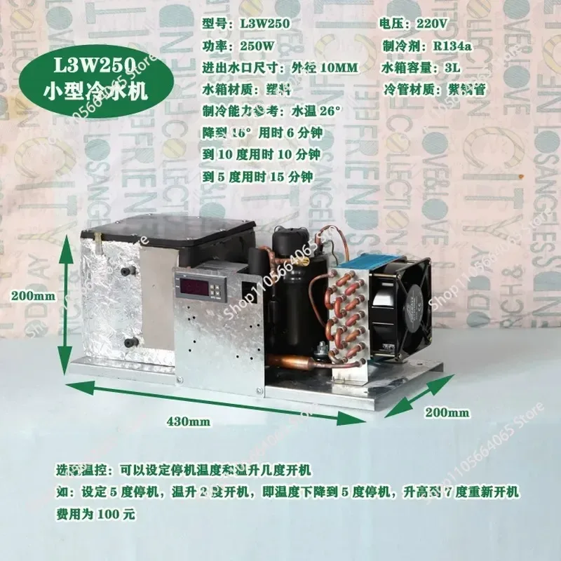 for L3W250 Small Chiller 3 Liters Medical Industry Laser Ice Blanket Chiller 220V Compressor Chiller