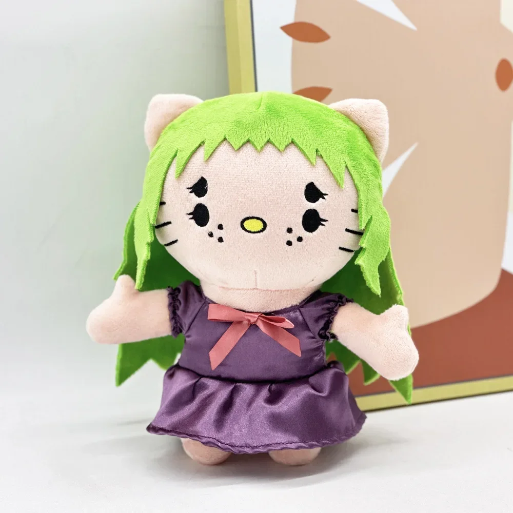 Hello Selena Green Hair, Purple Dress Cute Cat Princess Cartoon Anime Plush Doll Soft Stuffed Dolls Room Decoration Girls Gift