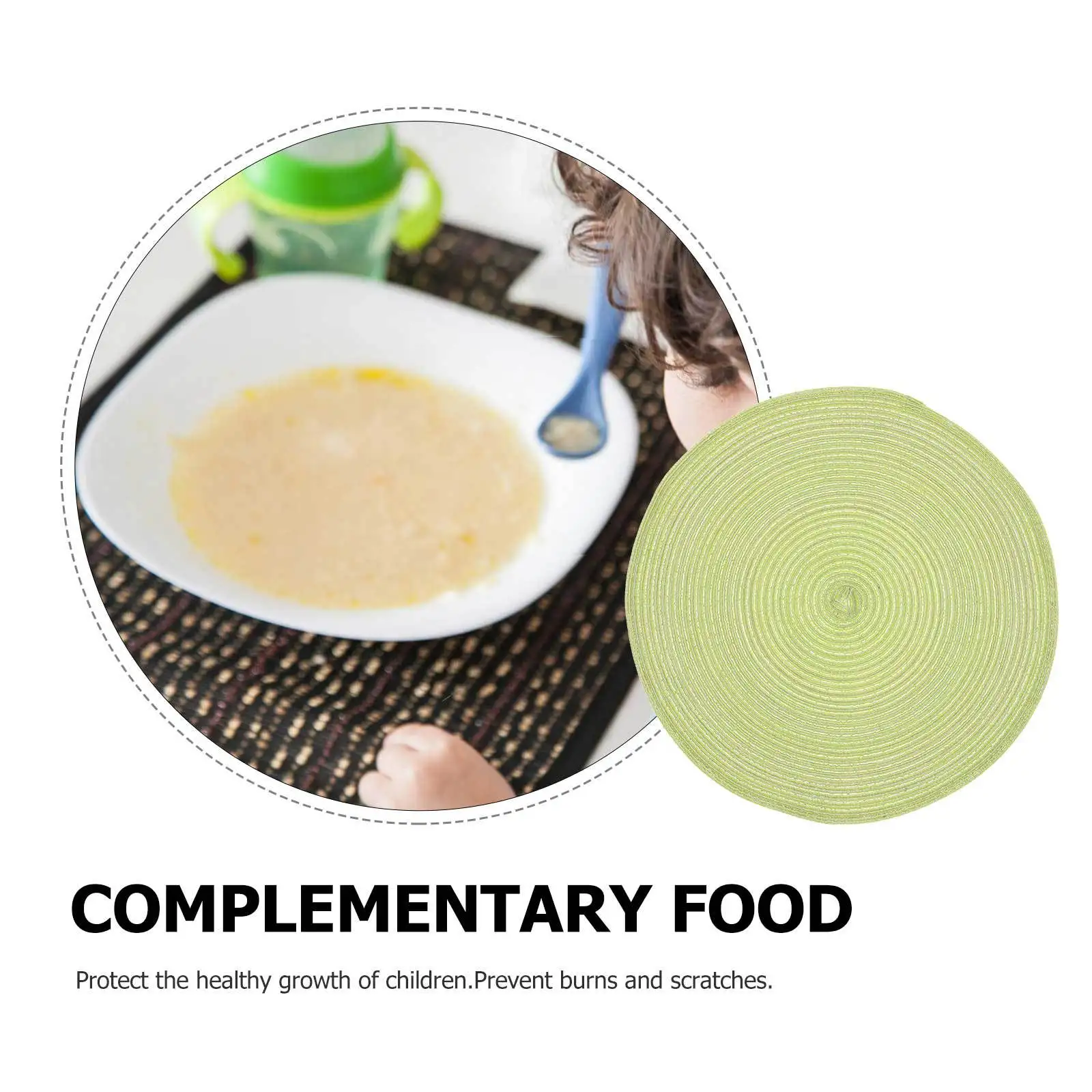 مريمية الأخضر جولة العزل الحراري تحديد الموقع عدم الانزلاق طاولة طعام حصيرة طبق ساخن الركيزة طبق المطبخ حصيرة عكسها