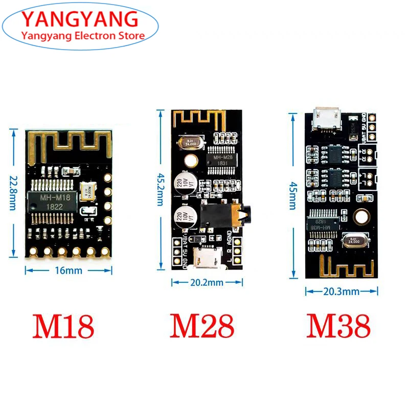 New Wireless Bluetooth Audio Receiver Board Module MH-MX8 M18 M28 M38 BLT 20M 4.2 5.0 MP3 Lossless Decoder Stereo Electronic DIY