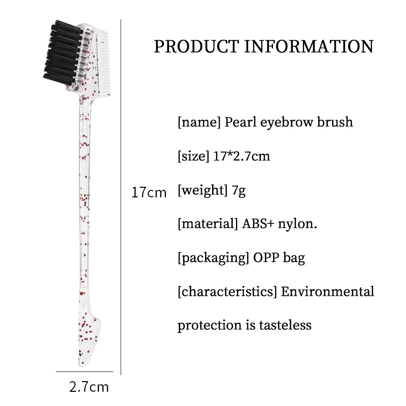 Crystal Edge Brush Comb Vendor Double Sided 3 in 1 Edge Control Brush For Baby Hair Salon Beauty Tools Hairbrush