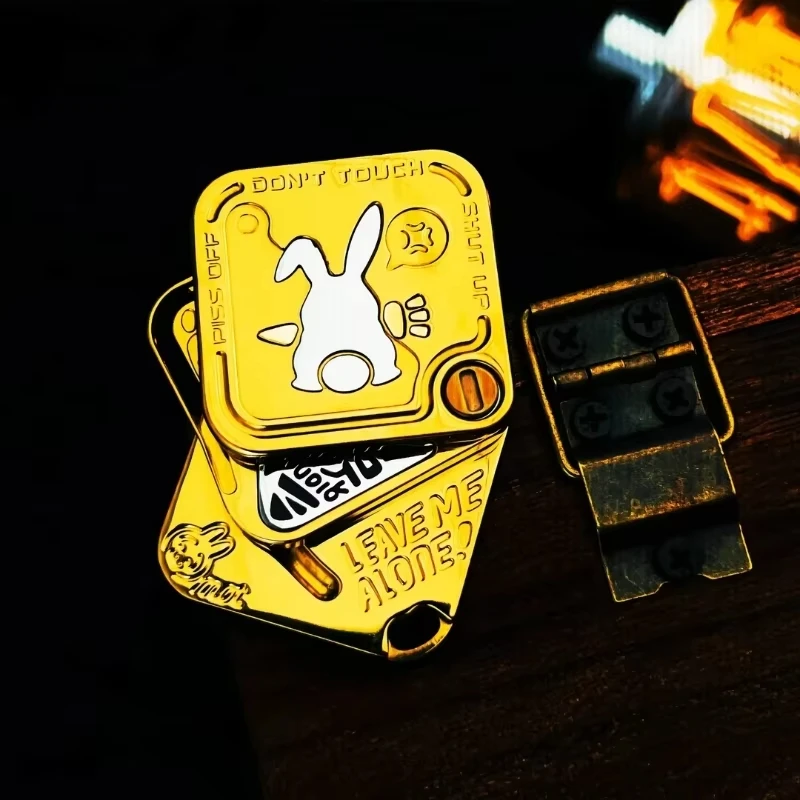 أرنب ضبط الشوكة ثلاث طبقات المغناطيسي الجانب دفع المنزلق تململ سبينر المعادن الضغط الإصبع EDC لعبة #5