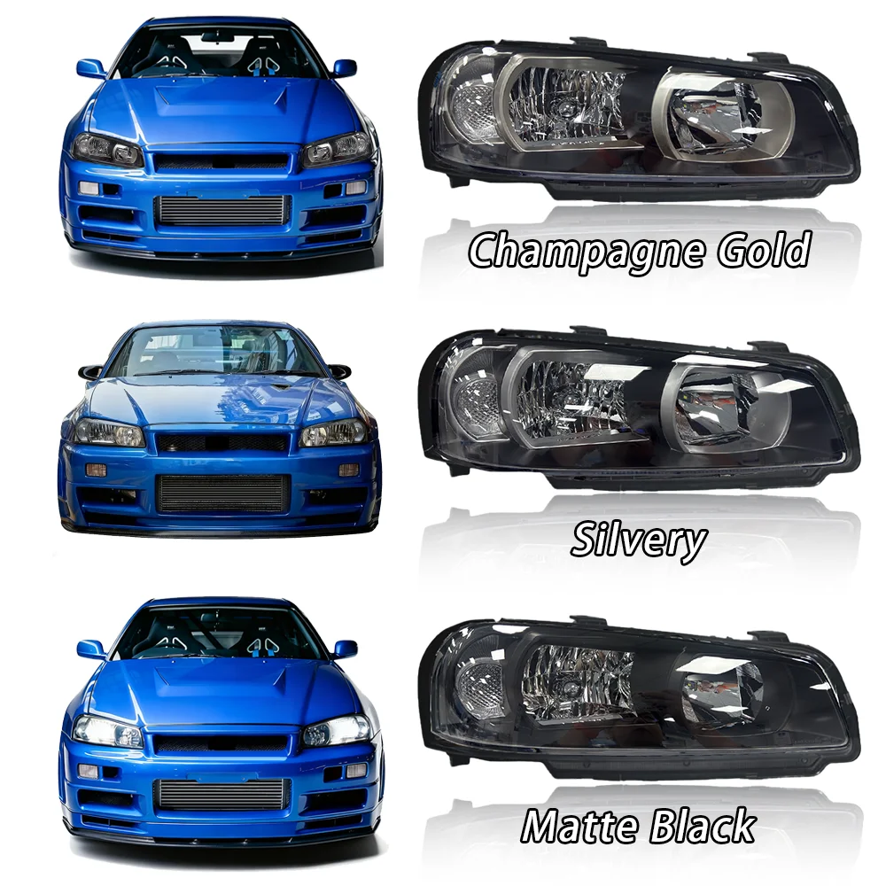 SINDAR 2個入りLEDヘッドライト 日産スカイラインGTR R34 (1998-2002