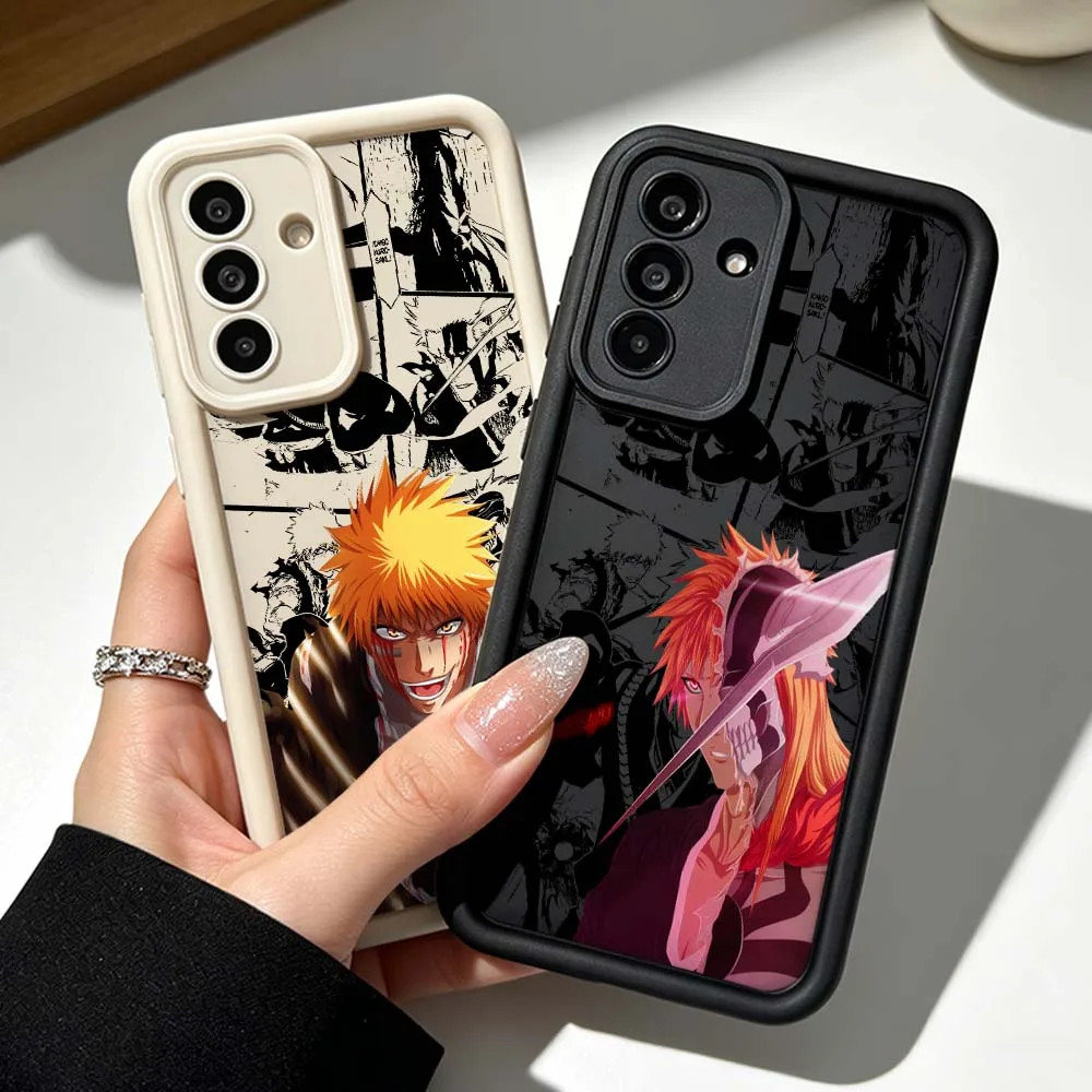 BLEACH Ichigo Anime Phone Case For Samsung Galaxy A71 A57 A56 A55 A54 A53 A52s A17 A16 A06 Eye Ladder Silicone Cover