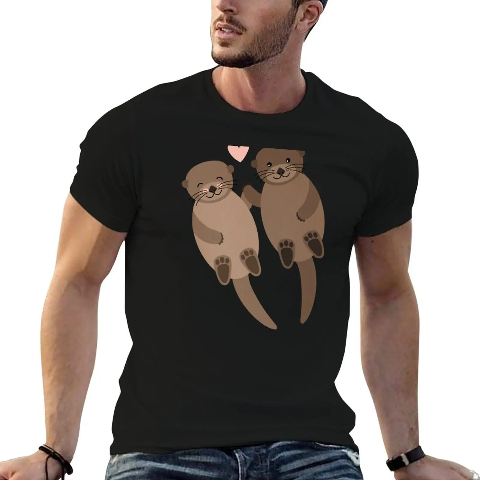 

Otters T-Shirt cotton t shirts man 100% man t shirt graphic anime t shirts for man T-shirt