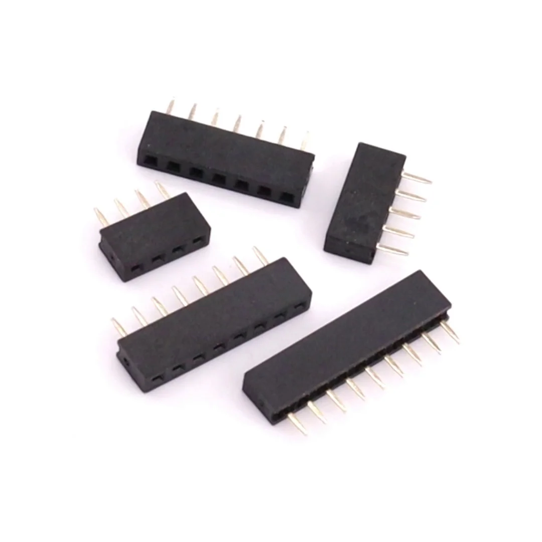 20PCS 2.0mm Black single row Female Header Connector 2P 3P 4P 5P 6P 7P 8P 9P 10P 12P 14P 15P 16P 20P 25P 26P 40Pin PCB JST