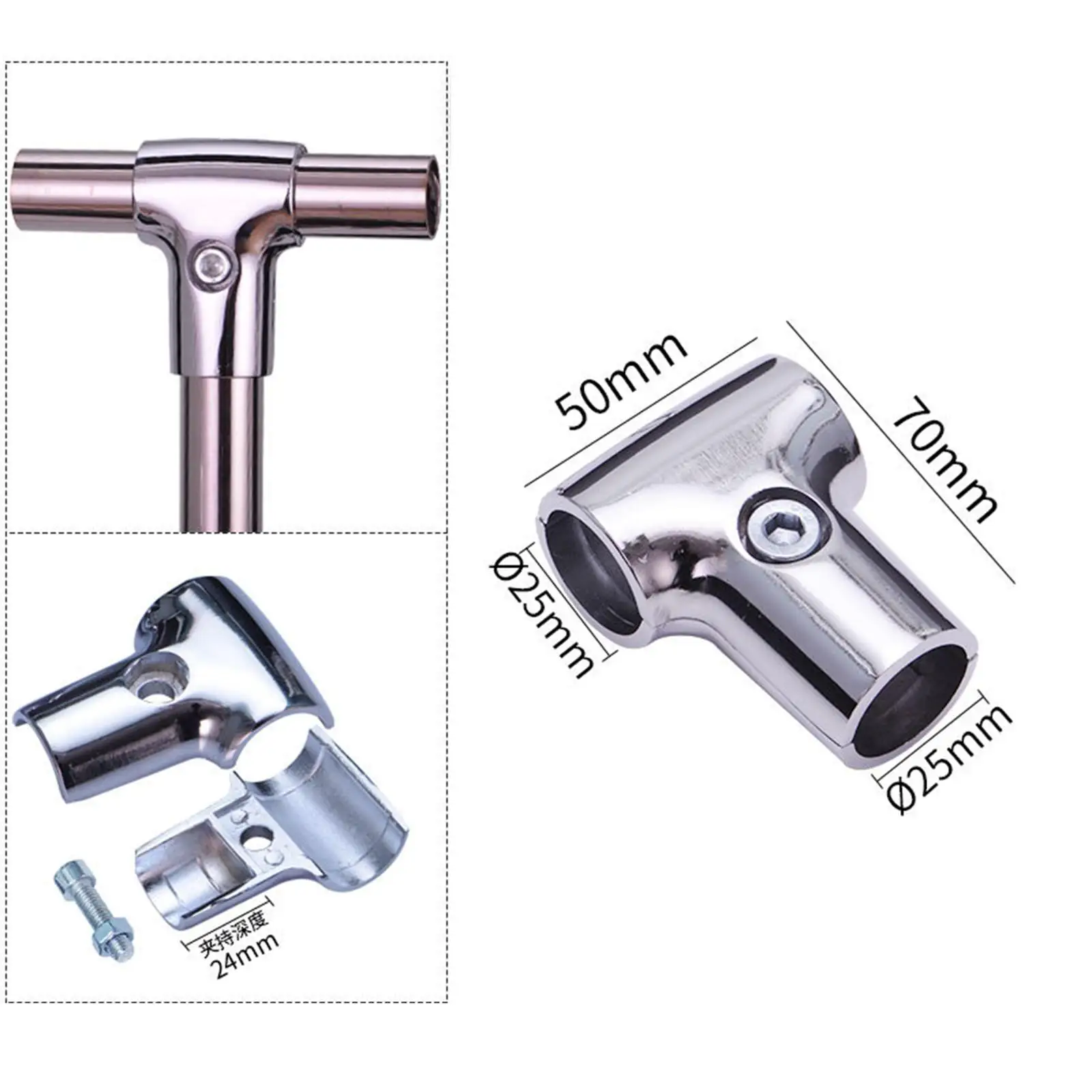 

Heavy Duty Aluminum Tube Connector Two Way Pipe Joint Shelf Display Rack Fitting for Home Use