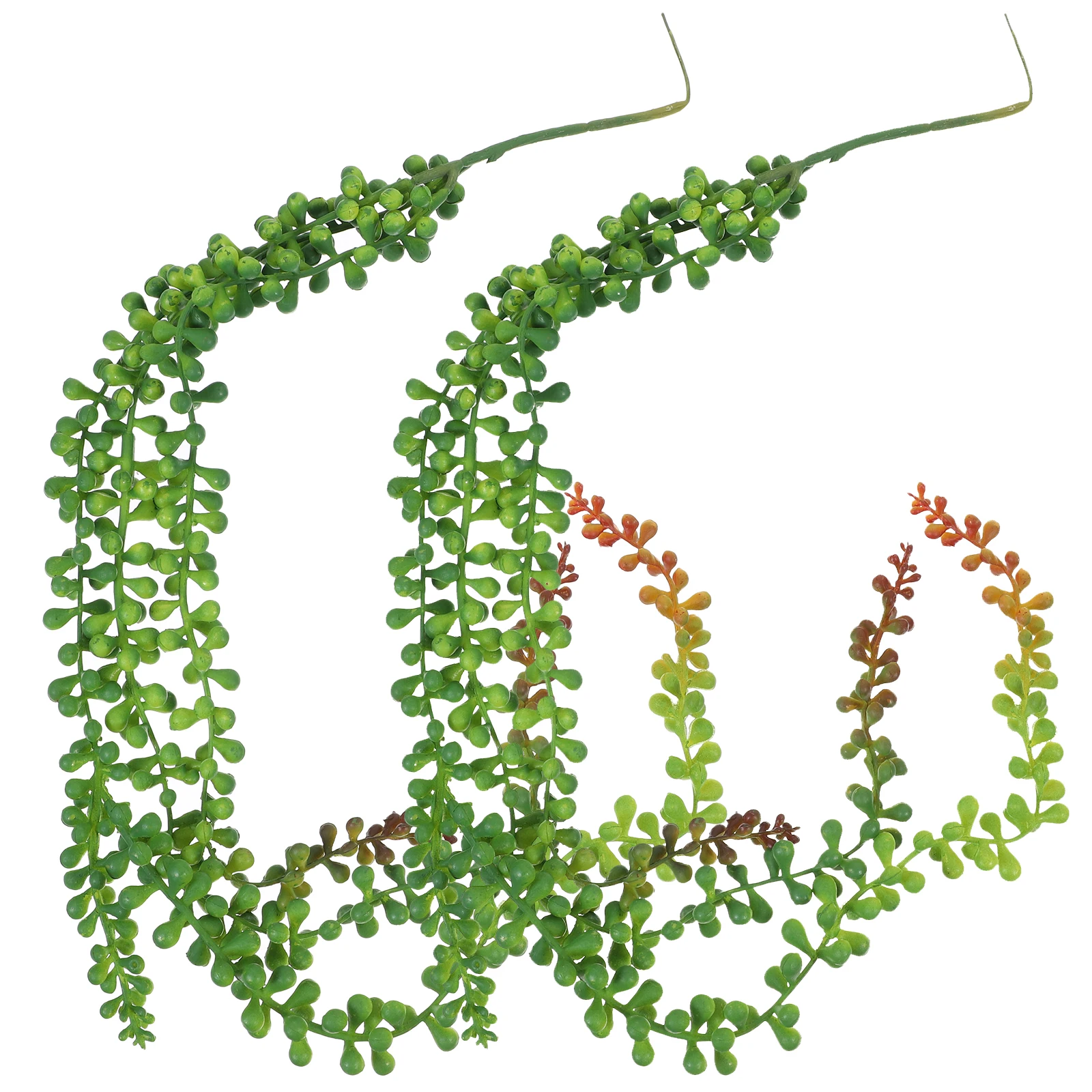 

2 Pcs Artificial Vines Hanging Plants Wall Decoration Evergreen Indoor Greenery Decor Fake Succulents Home Office Balcony