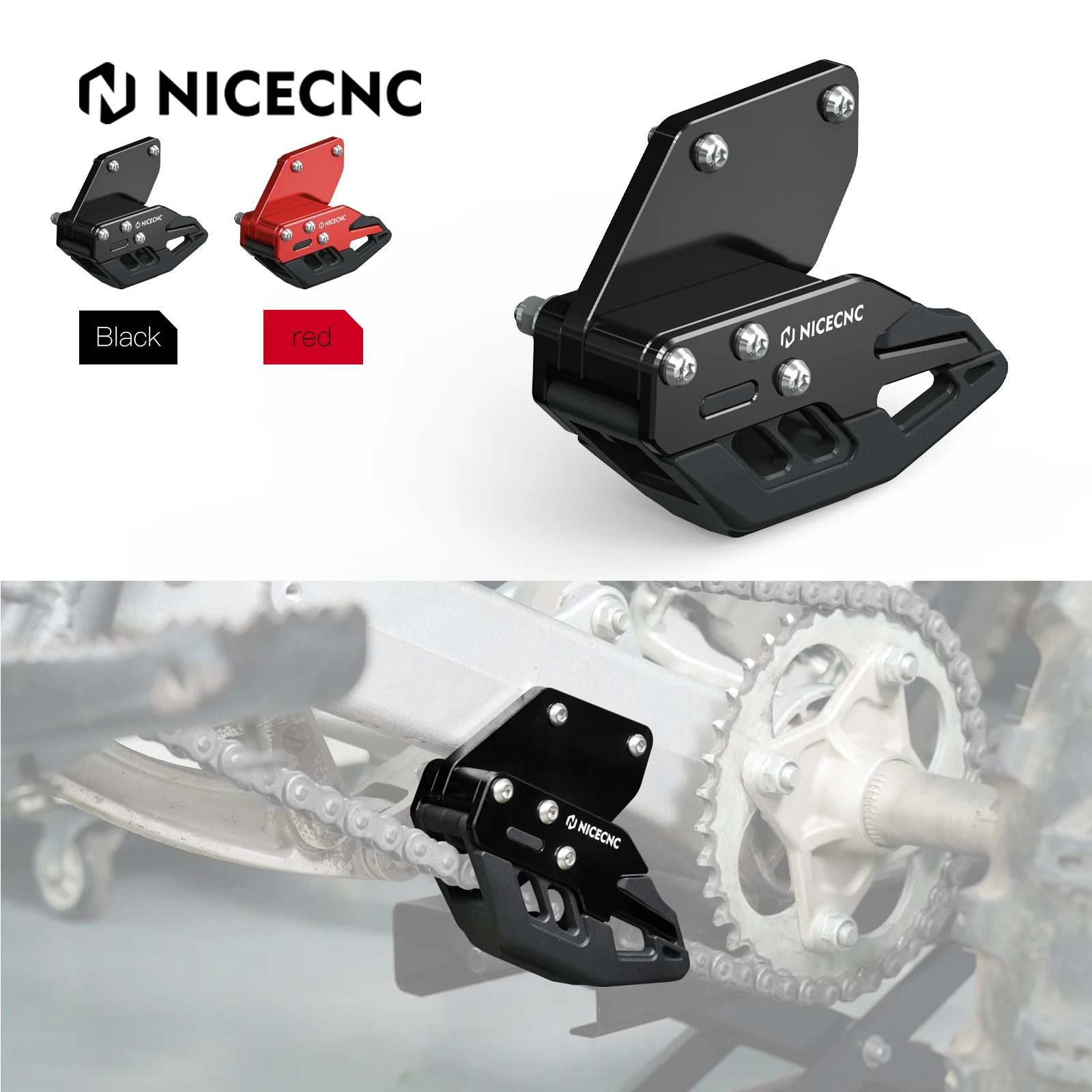 

NICECNC For Honda TRX450R 2006-2009 Rear Swingarm Chain Guide ATV TRX 450R TRX450ER 2006-2014 Noise Reduction Aluminum
