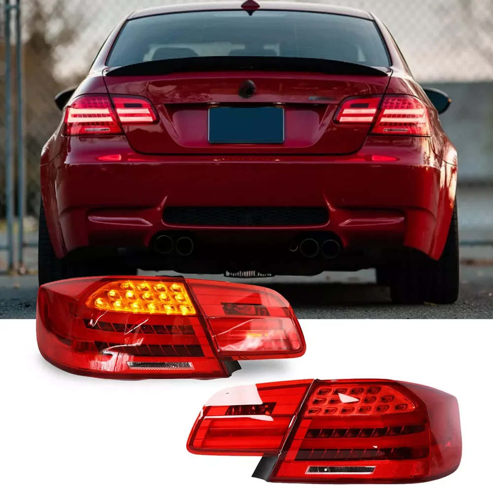 1 Pair Car Red LED Rear Brake Lamp Assembly For BMW M3 E92 coupe 328i 335i 330i Tail Light Lamp Assembly