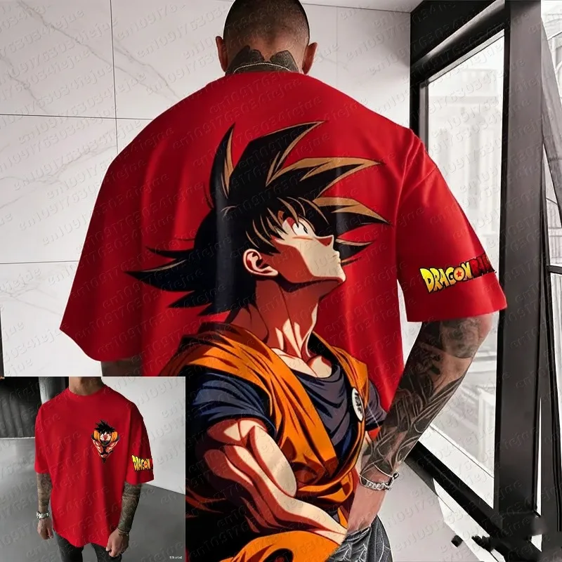 

Dragon Ball Goku Anime Oversized Men Short Sleeve T-shirt Cotton Streetwear Summer Graphic Tee Casual Tops Trendy Mens Clothing