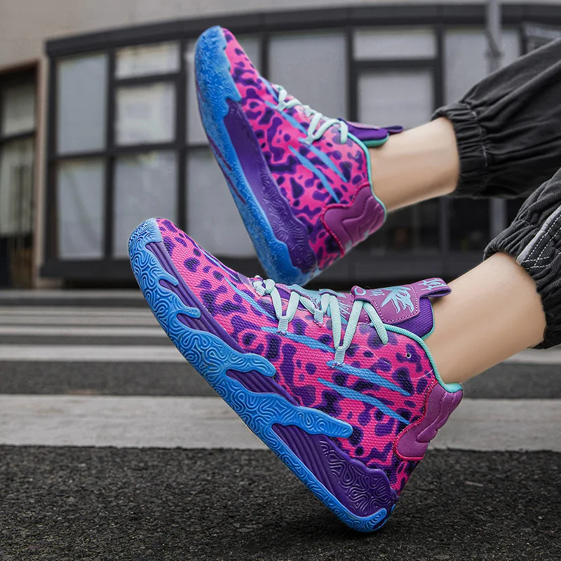 

2025 Высококачественные мужские баскетбольные кроссовки, дышащие амортизирующие баскетбольные кроссовки, высокие ультралегкие тренировочные кроссовки