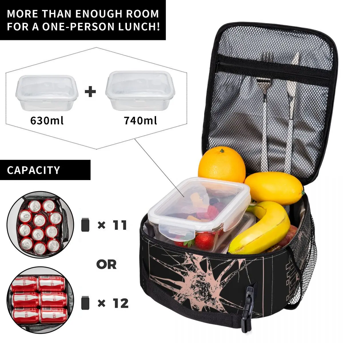 Fasion Spiritbox Insulated Lunch Bags Storage Food Box Portable Cooler Thermal Lunch Box For Picnic