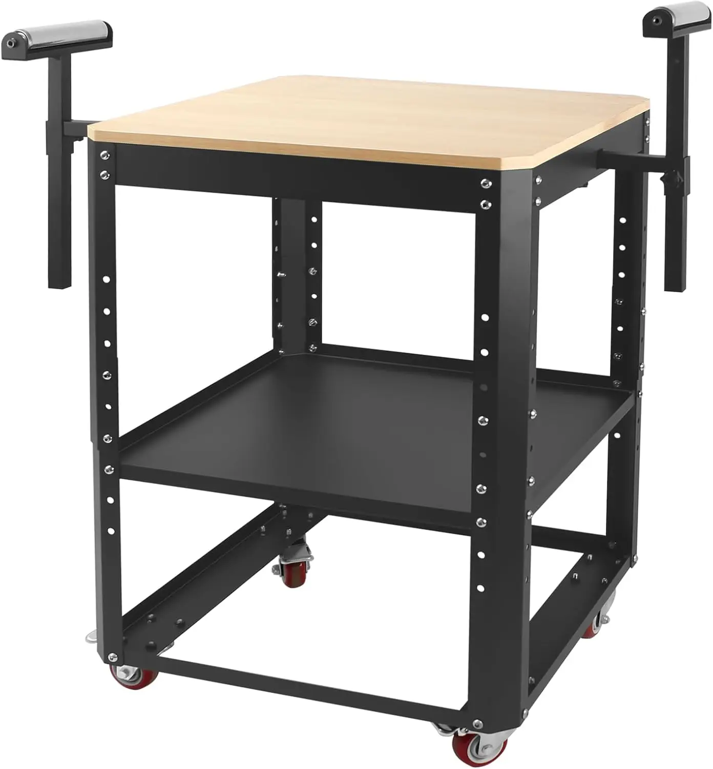 Heavy Duty Disassembly Workbench Tool Cart Metal Workbench Easy to Assemble and Move Steel Garage Tool Table