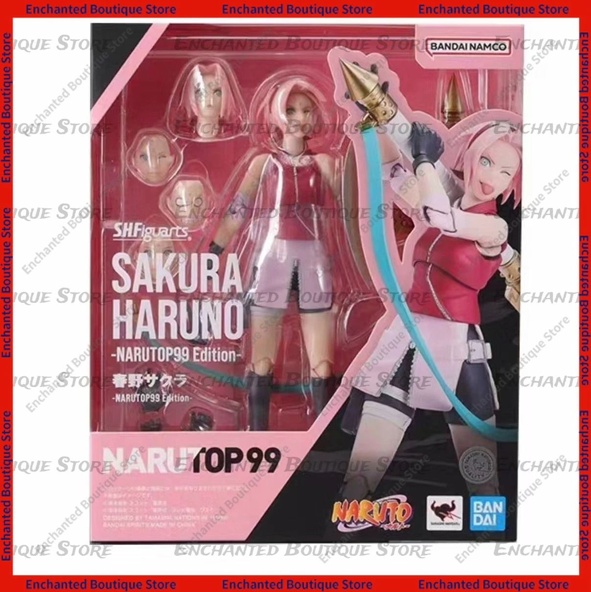 

Оригинальная фигурка Bandai, модель Наруто, набор для сборки SHF, Сакура Харуно, коллекционная фигурка Наруто P99, модель для детей, игрушки, подарки