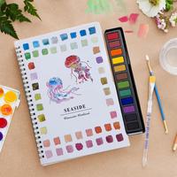 Children's Watercolor Practice Book Coloring Book Beginner Friendly Birds Watercolor Workbooks Art Crafts Painting Supplies