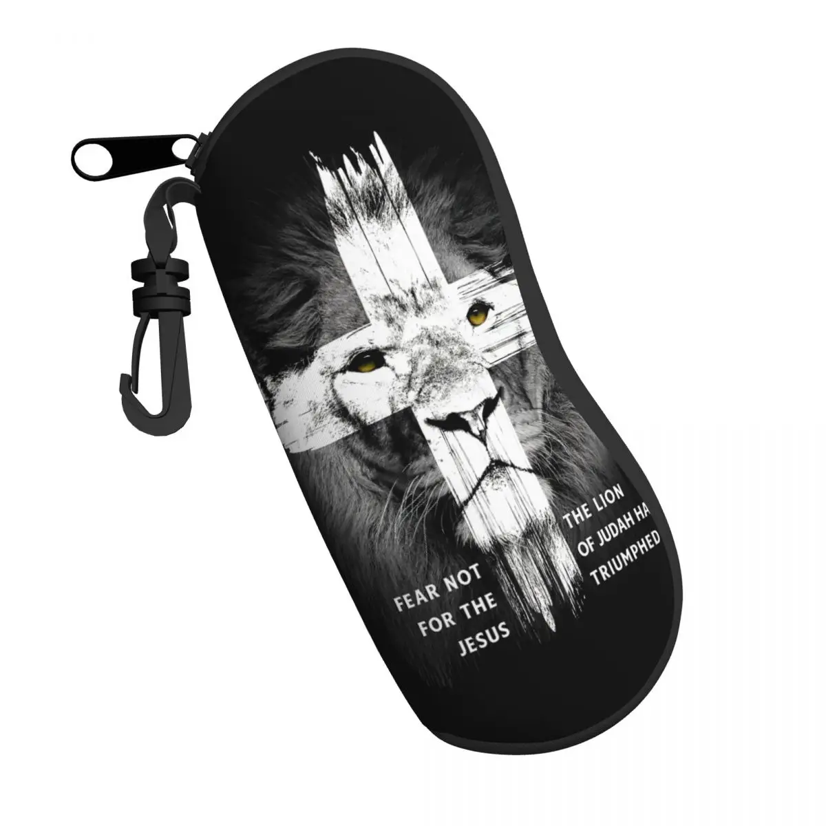 Lion Cross Jesus Christian Lord Shell Eyeglasses Protector Cases Cool Sunglass Case Judah Christian Faith Glasses Bag