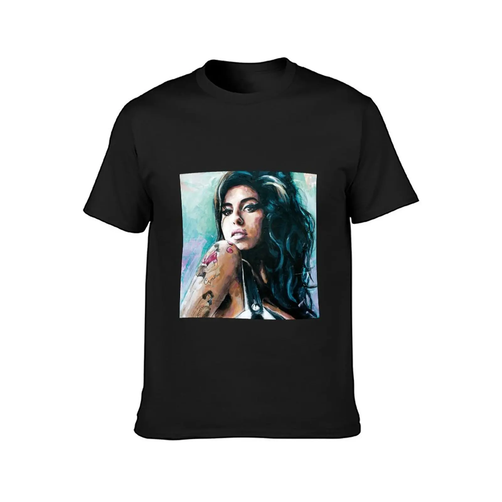 Amy Winehouse painting T-Shirt customs design your own new edition cute tops oversized workout shirts for men