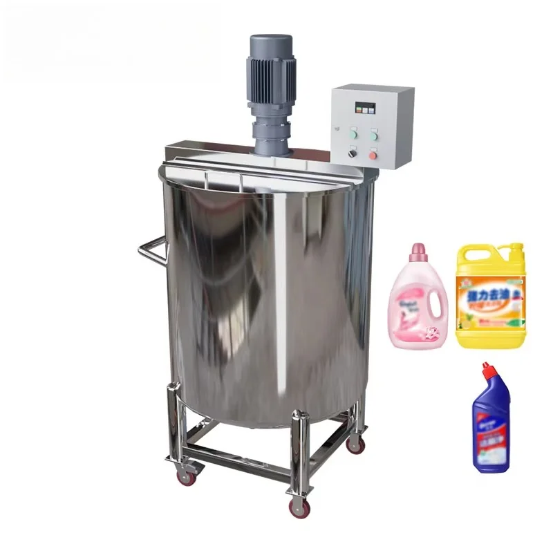 

Поставка 100л электрического нагревательного сосуда, химический резервуар для смешивания из нержавеющей стали с мешалкой, одностенный резервуар для смешивания жидкости